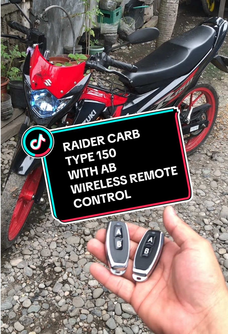 Raider carb type 150 with Ab wireless remote control,para sa ayaw ma void ang warranty sa inyong mga motor walang putol na wire sa pagkabit,abangan ninyo ang full tutorial dito mga bossing ko. #creatorsearchinsights #raider150carb #abremotecontrol #abremote #remotecontrol 