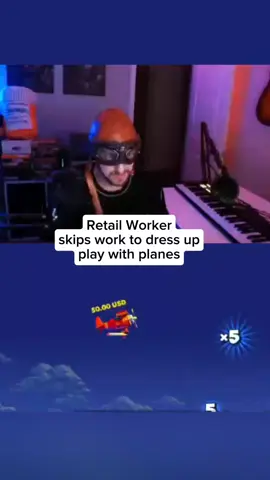 Retail worker skips work to dress up and play planes 😆 #kick #livestreamer 