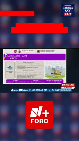 Se activó la alerta púrpura por fuertes lluvias en la alcaldía Gustavo A. Madero de la Ciudad de México #noticias #ultimahora #mexico #cdmx #lluvia 