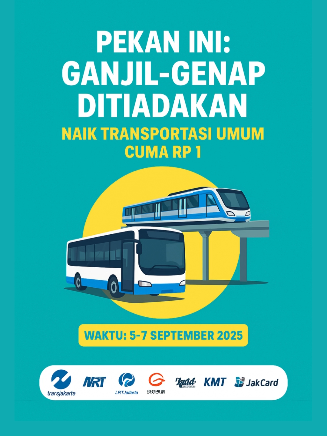 Warga Jakarta mendapat kabar gembira pekan ini. Pemerintah Provinsi DKI Jakarta resmi meniadakan aturan ganjil-genap selama periode 5–7 September 2025. Tak hanya itu, seluruh moda transportasi umum seperti TransJakarta, MRT, LRT, dan Kereta Commuter Line (KRL) bisa dinikmati dengan tarif promo Rp 1 saja. Kebijakan ini diberlakukan untuk mendorong masyarakat beralih menggunakan transportasi publik sekaligus mengurangi kepadatan kendaraan pribadi. “Selain sebagai uji coba integrasi sistem pembayaran, program ini juga diharapkan membuat masyarakat lebih nyaman dan terbiasa menggunakan transportasi umum,” ujar Kepala Dinas Perhubungan DKI Jakarta. Antusiasme warga sudah terlihat sejak Jumat pagi, di mana halte TransJakarta dan stasiun MRT dipadati penumpang yang ingin mencoba layanan murah meriah ini. Program ini hanya berlaku selama tiga hari, jadi warga disarankan memanfaatkan kesempatan langka ini untuk bepergian dengan biaya super hemat. Follow : @trensterid @trensterjkt 📰: detik #HariBebasGanjilGenap #TransportasiUmumRp1 #JakartaHariIni #NaikTransportasiUmum #MRTJakarta