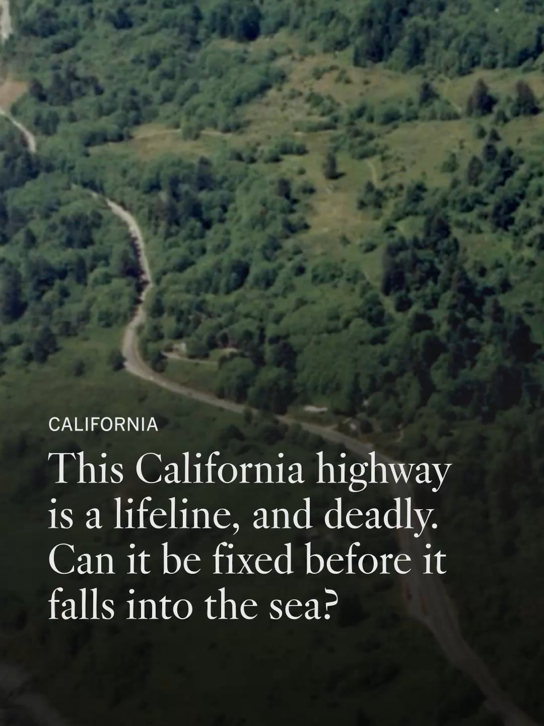 Can this highway be fixed before it falls into the sea? A combination of climate change and natural erosion is thought to be threatening the highway, vital for school buses, emergency services and local businesses. “Last Chance Grade and Highway 101 isn’t just a road — it’s a lifeline,” said state Senate President Pro Tem Sen. Mark McGuire, who represents the north coast.