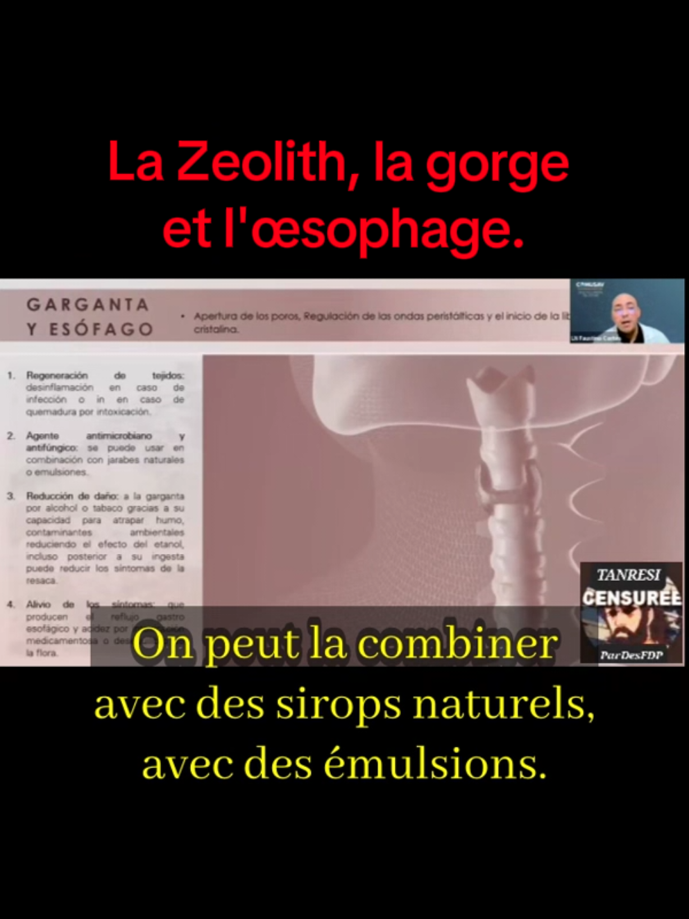 La Zeolith, la gorge et l'œsophage. #sante 