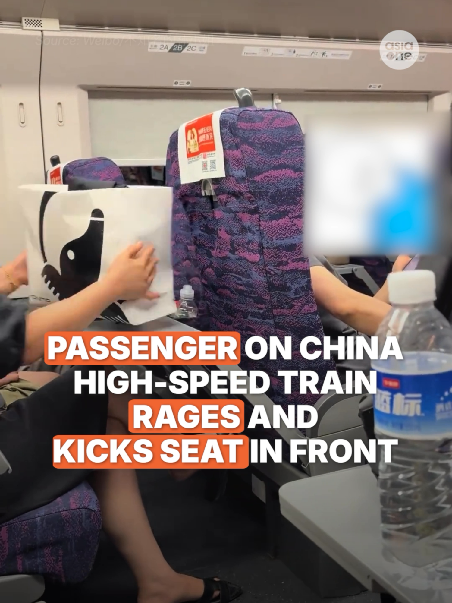 A female passenger on board a China high-speed train was filmed kicking the seat in front of her after it reclined. In the viral clip, the woman appears visibly upset as she repeatedly lashes out. Do 🫵🏽 think reclining seats on public transport is rude? #news #china #transport #PublicTransport #train #manners #Kindness