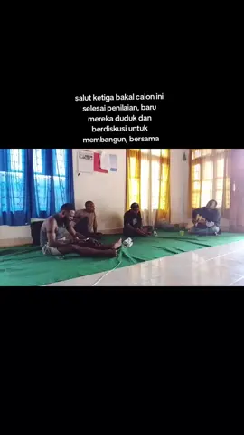 salut ketiga bakal calon ini  selesai penilaian, baru  mereka duduk dan  berdiskusi untuk  membangun, Bersama-sama membagun IPMPPT