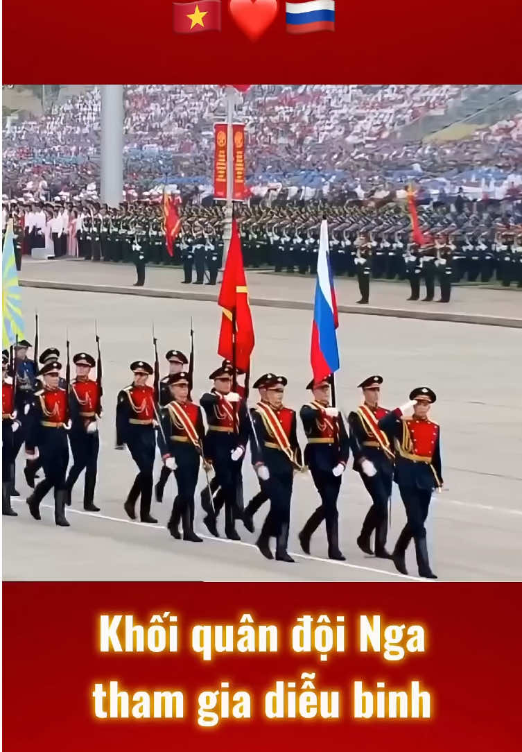 Khối quân đội Nga tham gia diễu binh trên Quảng trường Ba Đình 
