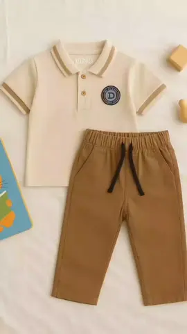 Setelan Anak Laki Laki Kaos Kerah wangki dan celana chinos #SetelanAnak #BajuAnakKeren #OutfitAnak #artificialintelligence 