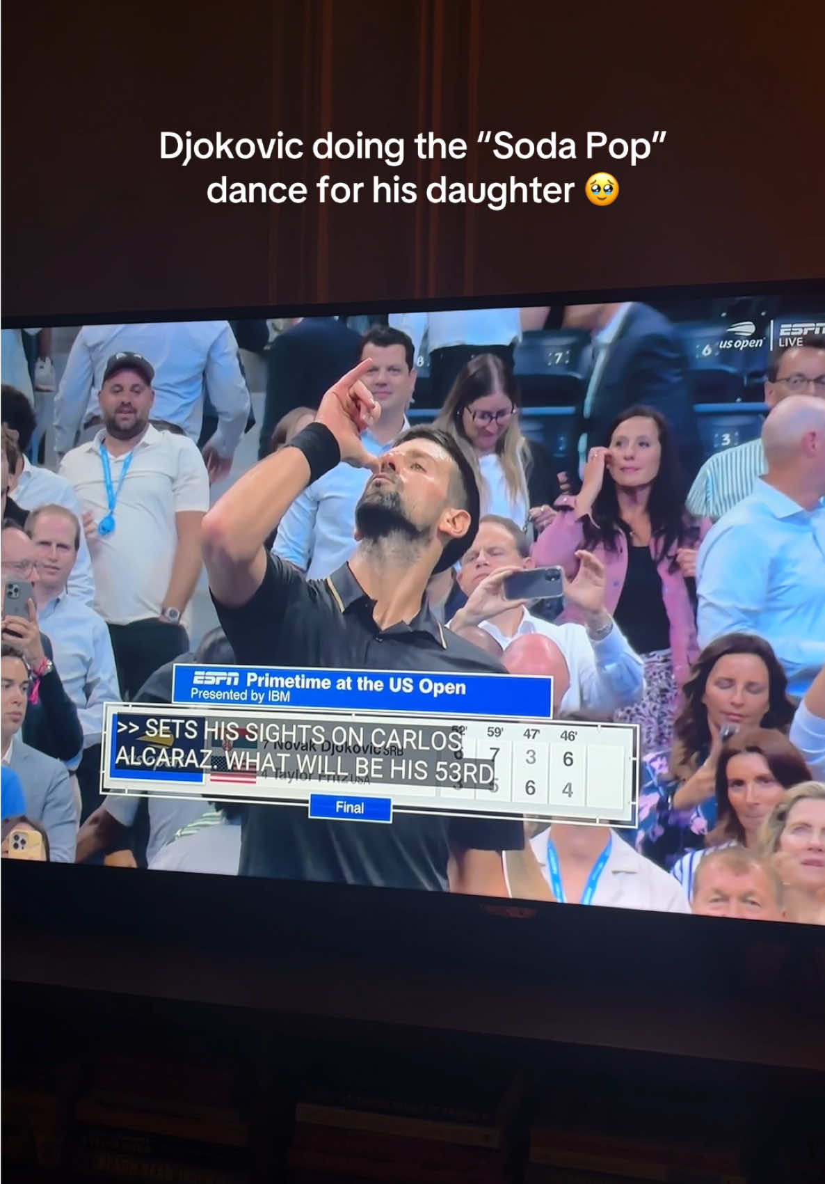 he’s such a dad 🥹 #djokovic #USOpen #tennis #kpopdemonhunters 