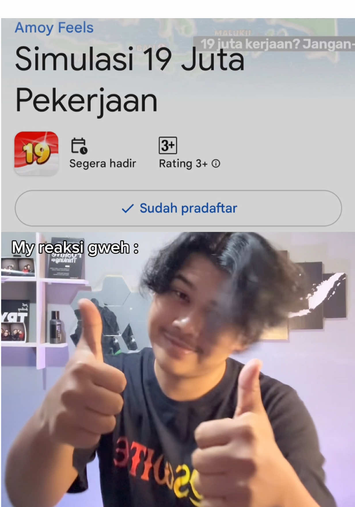 Makasih pak 19 juta lapangan pekerjaan nya #meme #lucu #fyp 