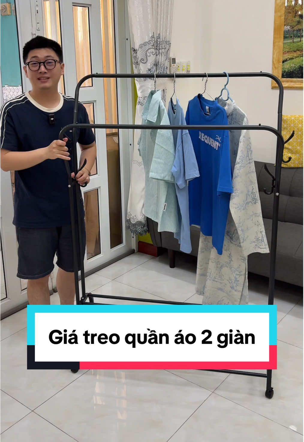 Giá treo quần áo 2 giàn treo phơi sắp xếp đồ ok lắm mấy chị #giatreoquanao #giatreodo #giaphoiquanao #xuhuong 