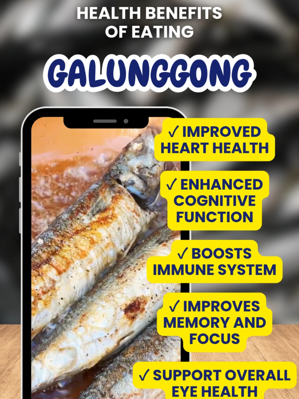 Did you know? Galunggong isn’t just a Filipino favorite—it’s also packed with health benefits! 🐟 Add Galunggong to your meals and enjoy both sarap + sustansya! 🍽️✨ #HealthyEating #Galunggong #PinoyFood #EatSmart #AllMart 