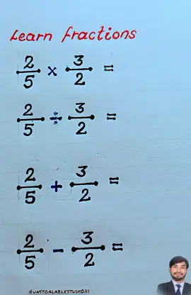 Learn Fractions 🔥#LearnMathFast #unstoapablestudy0111 #FractionsTutorial #MathTricks @Manir Ansari @Unstoapable Study 