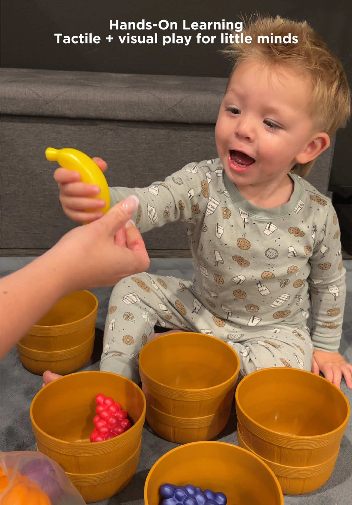 Color Sorting Fun✨ the cutest 25 realistic fruits & veggies for tiny learners!  @Learning Resources Inc. #educationaltoy #learningtoys #fyp #toddlertoys #toddlermusthaves 