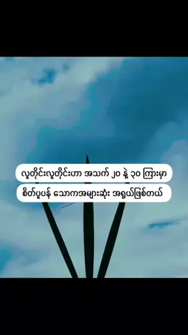 လူတိုင်းလူတိုင်းဟာ.အသက်.၂၀.၃၀.ကြားမှာ စိတ်ပူပန်မူ သောကအများဆုံး အချိန်ဖြစ်တယ်.. ဘဝတက်လမ်းနဲ့ မိဘရှိသေးတော့ နှလုံးရေကို ခဏ ခေါက်ထားလိုက်ပါ  စဥ်စာရခတ်မယ် #fpyシ #feelings #trending #စာတို☯ #ရောက်စမ်းfypပေါ်😒myanmartiktok 