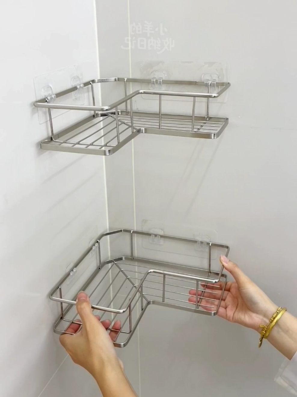 Kệ dán góc tường Inox #kedantuong #giadung #dogiadung #giadungtienich 