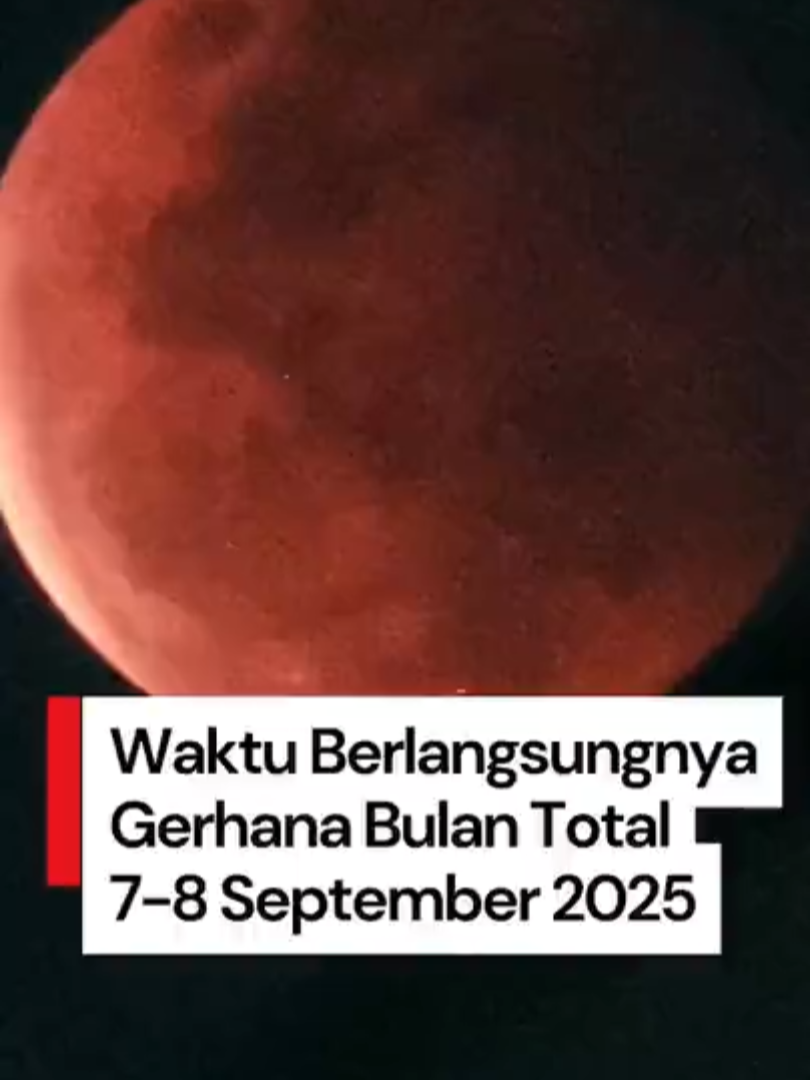Pada minggu awal bulan September 2025, akan ada fenomena Gerhana Bulan Total yang akan menghiasi langit. Fenomena yang juga disebut sebagai Blood Moon ini akan terjadi pada 7-8 September. Berdasarkan informasi dari Observatorium Bosscha ITB, Blood Moon bisa diamati dari Indonesia dengan mata telanjang. Berlangsung pada 7 September pukul 22.28 - 8 September pukul 03.55 WIB. Berikut rincian waktu prosesnya… Creator: Arssy Firliani #gerhanabulan #gerhana #gerhanabulantotal #detikcom