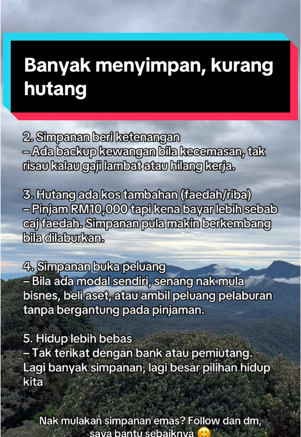 Hutang. Gembira sementara, sengsaranya lama.  #simpananemas #kurangkanhutang #fyppppppppppppppppppppppp #fypシ 