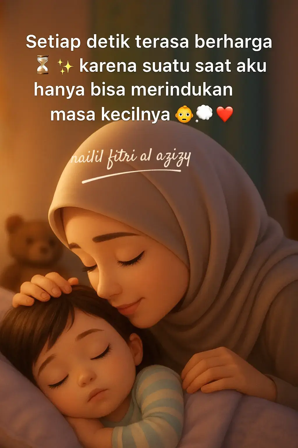 “waktu cepat berlalu, seketika aku sadar.. aku ga akan pernah lagi ketemu dengan versi kecilnya 💔🥺” #anakku