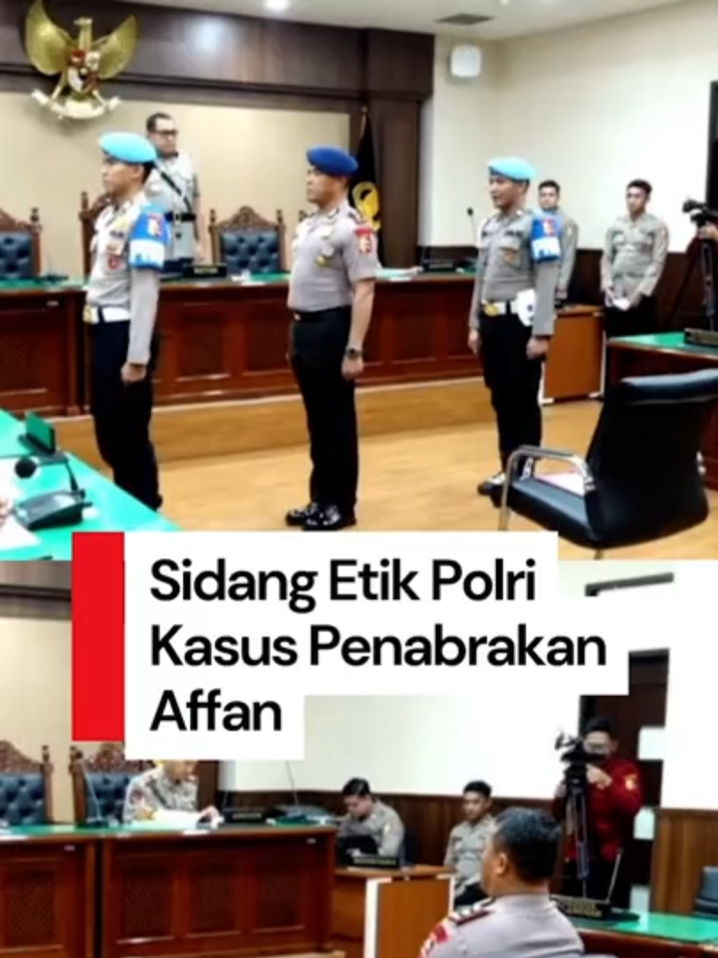 Divisi Propam Polri menggelar sidang Komisi Kode Etik Polri (KKEP) terhadap Komandan Batalyon (Danyon) Resimen IV Korps Brimob (Korbrimob) Polri, Kompol Kosmas K Gae hari ini. Sidang itu terkait kasus tewasnya pengemudi ojek online (ojol), Affan Kurniawan, akibat dilindas kendaraan taktis (rantis) Brimob Kosmas tampak memasuki ruang sidang menggunakan pakaian dinas harian (PDH) Polri. Creator: Dian Fitriyanah #affankurniawan #rantis #sidangetikpolri #detikcom #aspirasitanpaanarki #kompolkosmas