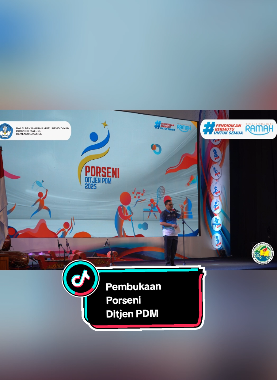 Acara Pembukaan Pekan Olahraga dan Seni Antar UPT di lIngkungan Ditjen PDM Kementerian Pendidikan Dasar dan Menengah bertempat di GOR Unessa, Surabaya Jawa  Timur Pada Tanggal 30 Agustus 2025
