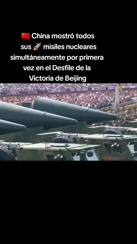 🇨🇳China mostró 🚀El misil nuclear intercontinental estratégico DF-5 de China, que tiene un alcance de ataque capaz de cubrir todo el planeta.