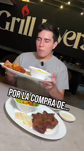 TODOS LOS MIÉRCOLES ‼️ Compra tu Plato de PANCETA y lleva GRATIS un ribeye🥩 (ambos con guarnicion)  No te pierdas está PROMO de Grill Lovers ❤️‍🔥 Valido en nuestros 2 locales  Samanes 5 📍 Sports garden 📍 Te esperamos! 