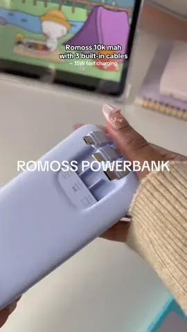 Romoss powerbank with built in cables 🔋#fastchargingpowerbank #powerbankfastcharging #romosspowerbank #romoss10000mah #powerbank10000mah 