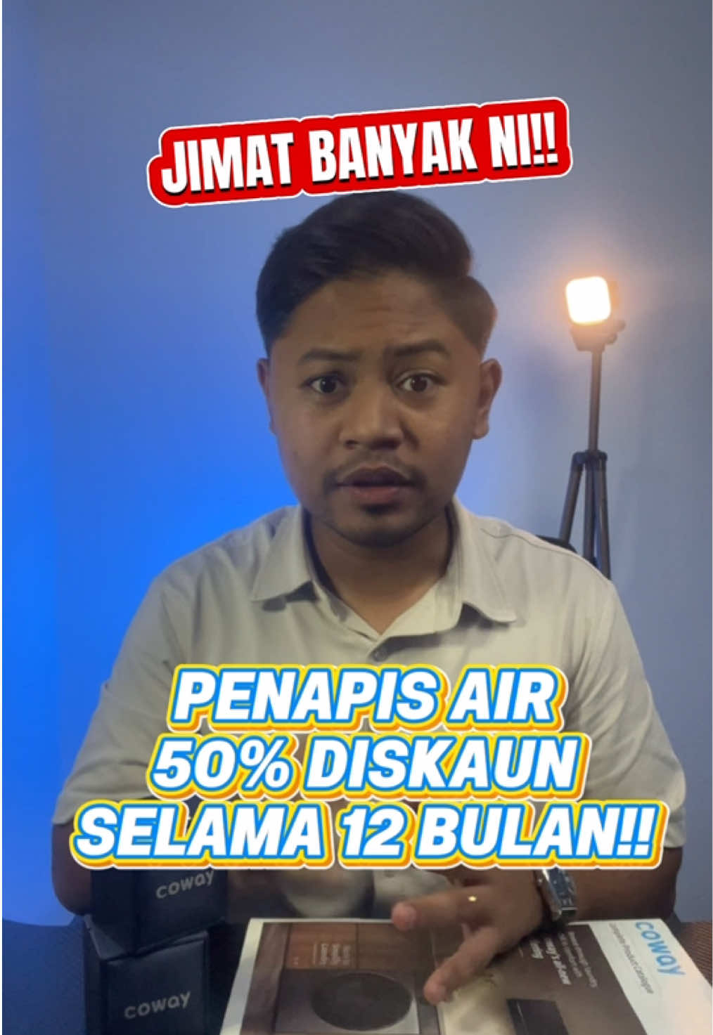 Info terkini daripada Coway! Korang boleh trade in penapis air Coway yang lama kepada model terbaru, dan dapat diskaun sebanyak 50% selama 12 bulan tau!  Memang jimat sangat ni! Rugi kalau tak grab offer ni sekarang. Untuk tempahan atau info lanjut, boleh terus tekan link kat bio ✨ #cowaybysyaiful #coway #penapisair #promosicoway #fyp 