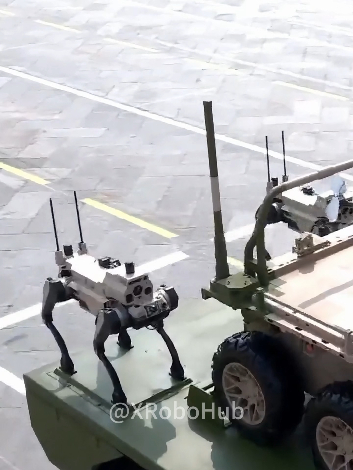 🤖China's parade features robot dogs & unmanned combat units! #RobotArmy #RobotDogs #MilitaryParade