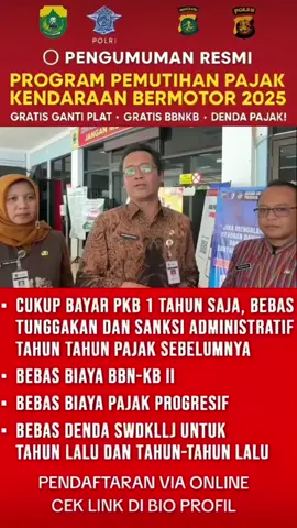 PEMUTIHAN PAJAK KENDARAAN 2025 JANGAN LEWATKAN KESEMPATAN INI! #pemutihanpajakkendaraanbermotor #bapenda #samsat #samsatindonesia #pemutihanpajak2025 