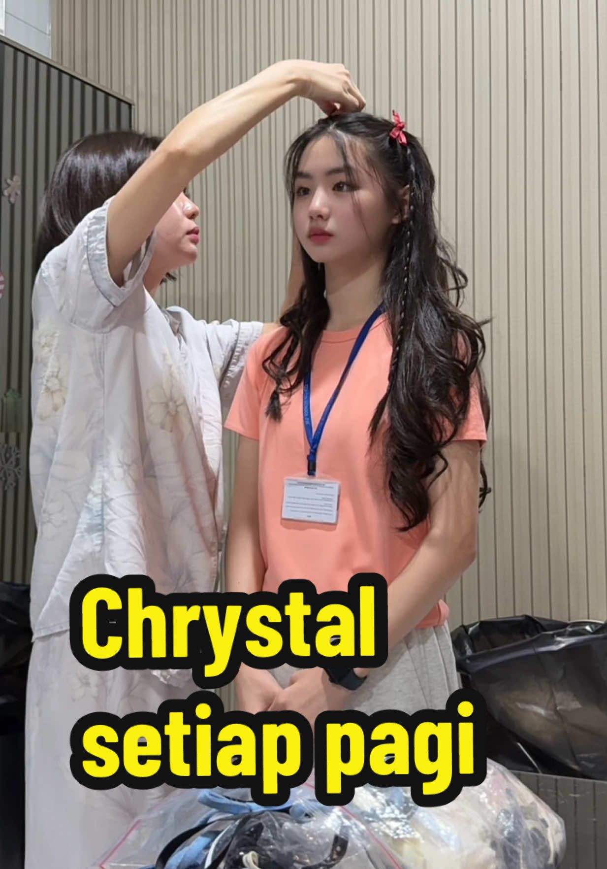 Chrystal setiap pagi 🙄🙄🙄🙄 #chrystalxavierawinjaya #tata #fyp #school #hairstyle 