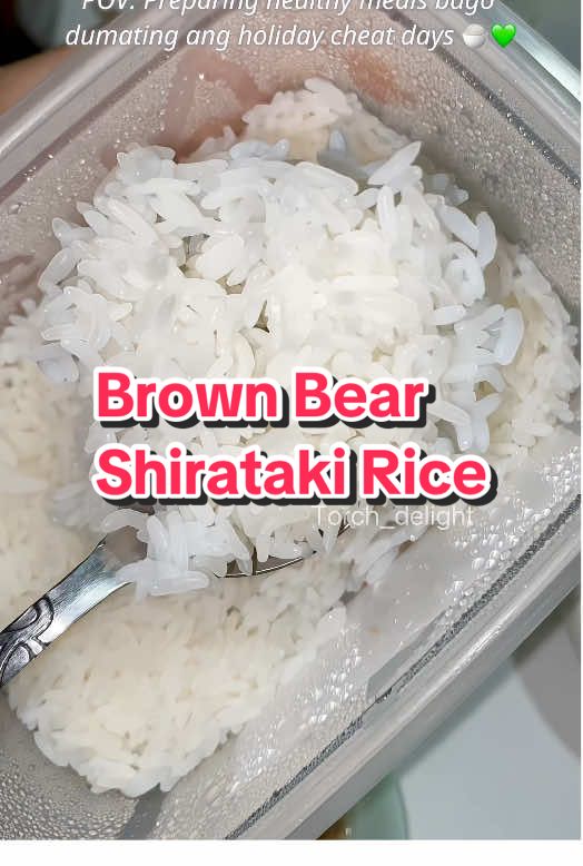 Konting discipline ngayon, para guilt-free ang kainan sa holiday season🎄 ✨ Shirataki rice for the win 💚  #shiratakirice #LowCalorieMeals #HealthyLiving #lowcarbrice #ricetok 