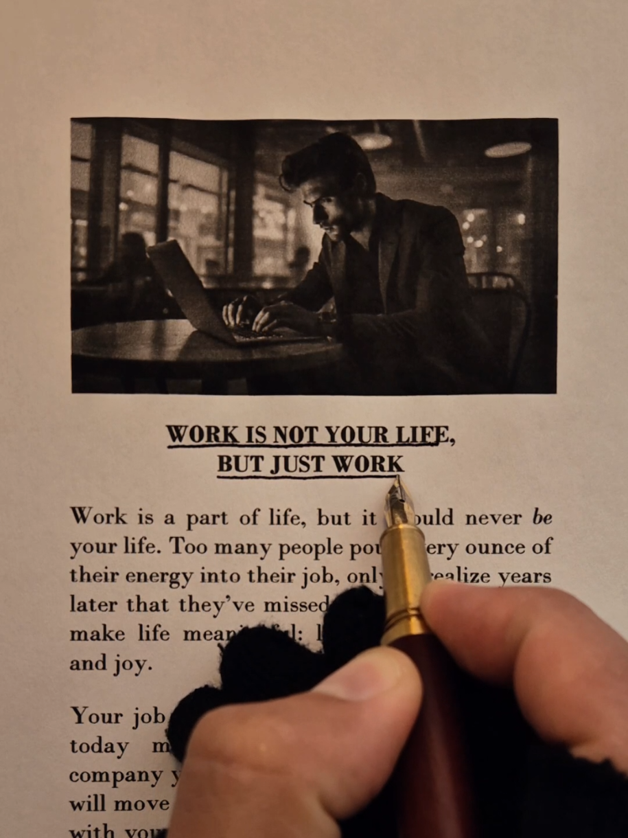 Work is not your life, but just work ☝️ #motivation  #inspiration  #work #life