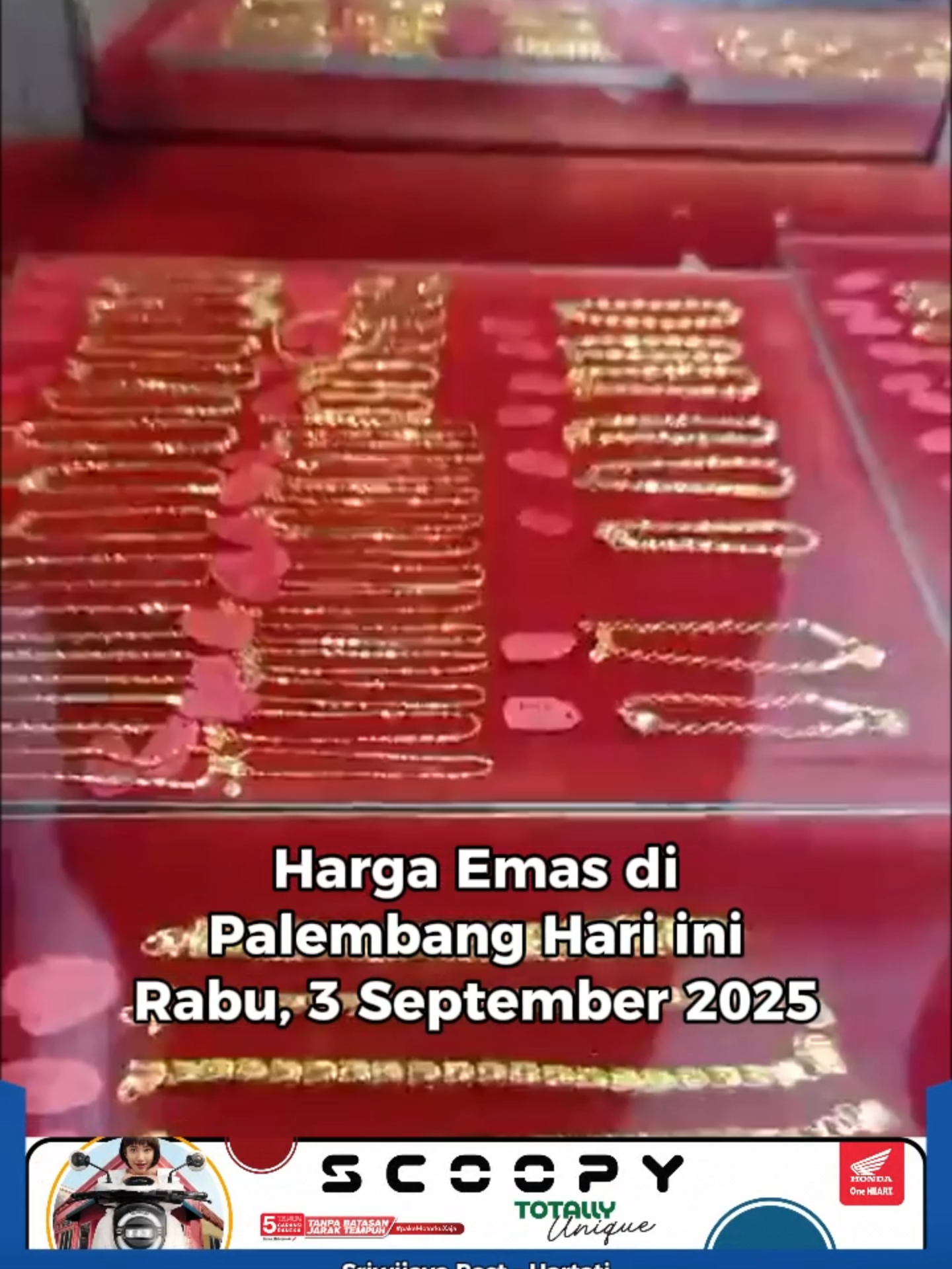 Harga Emas di Palembang Hari ini, Rabu, 3 September 2025 #palembang #palembangtiktok #palembangcity #matalokalmenjangkauindonesia