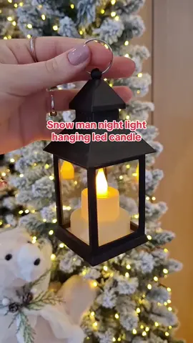 Snow man night light hanging led candle #hangingcandle #snowmanlight #nightlight #christmascandle #candle #christmas #affordable #fyp #fypシ #foryou 