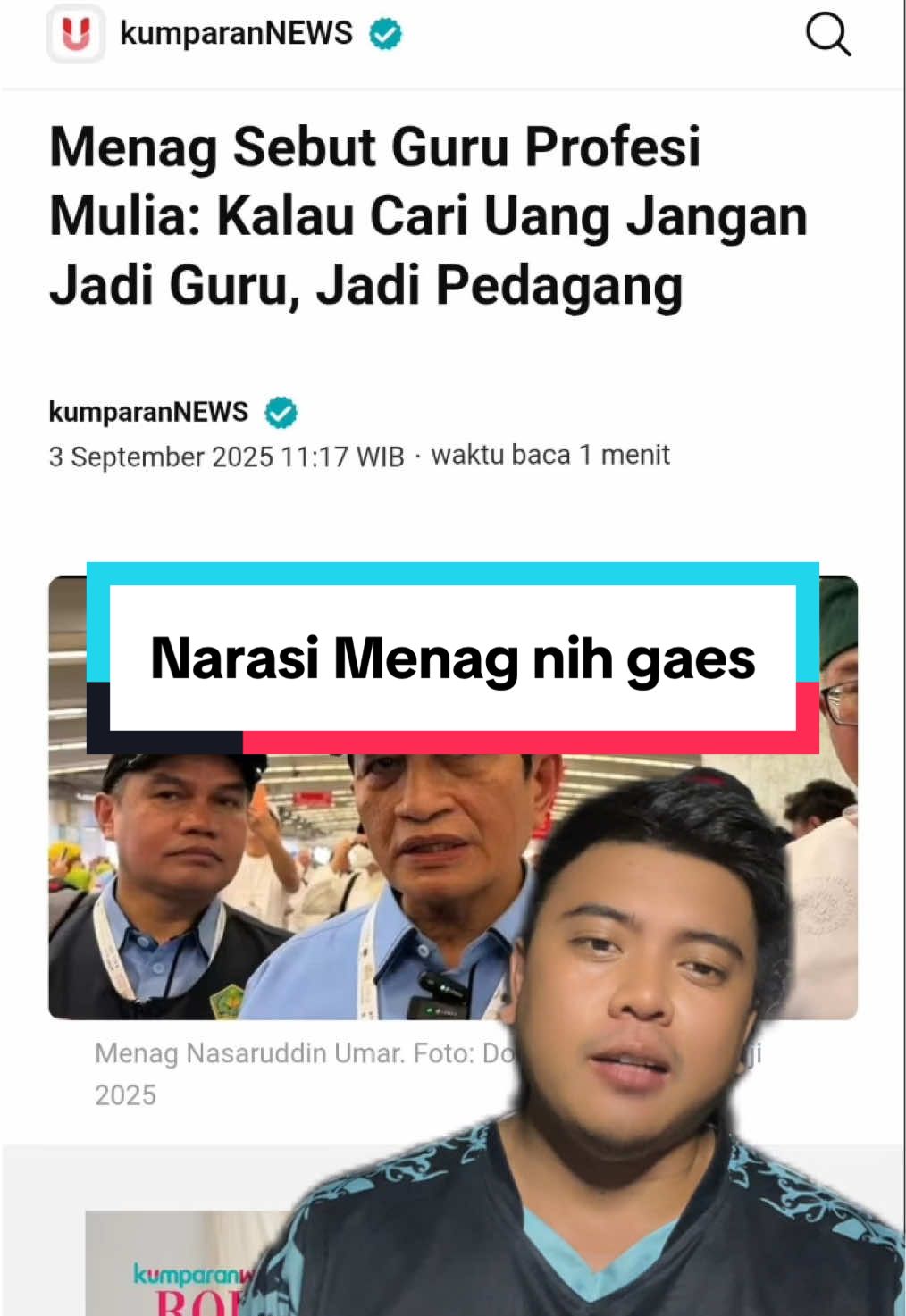 Kalian setuju? #guru #menag #profesimulia 