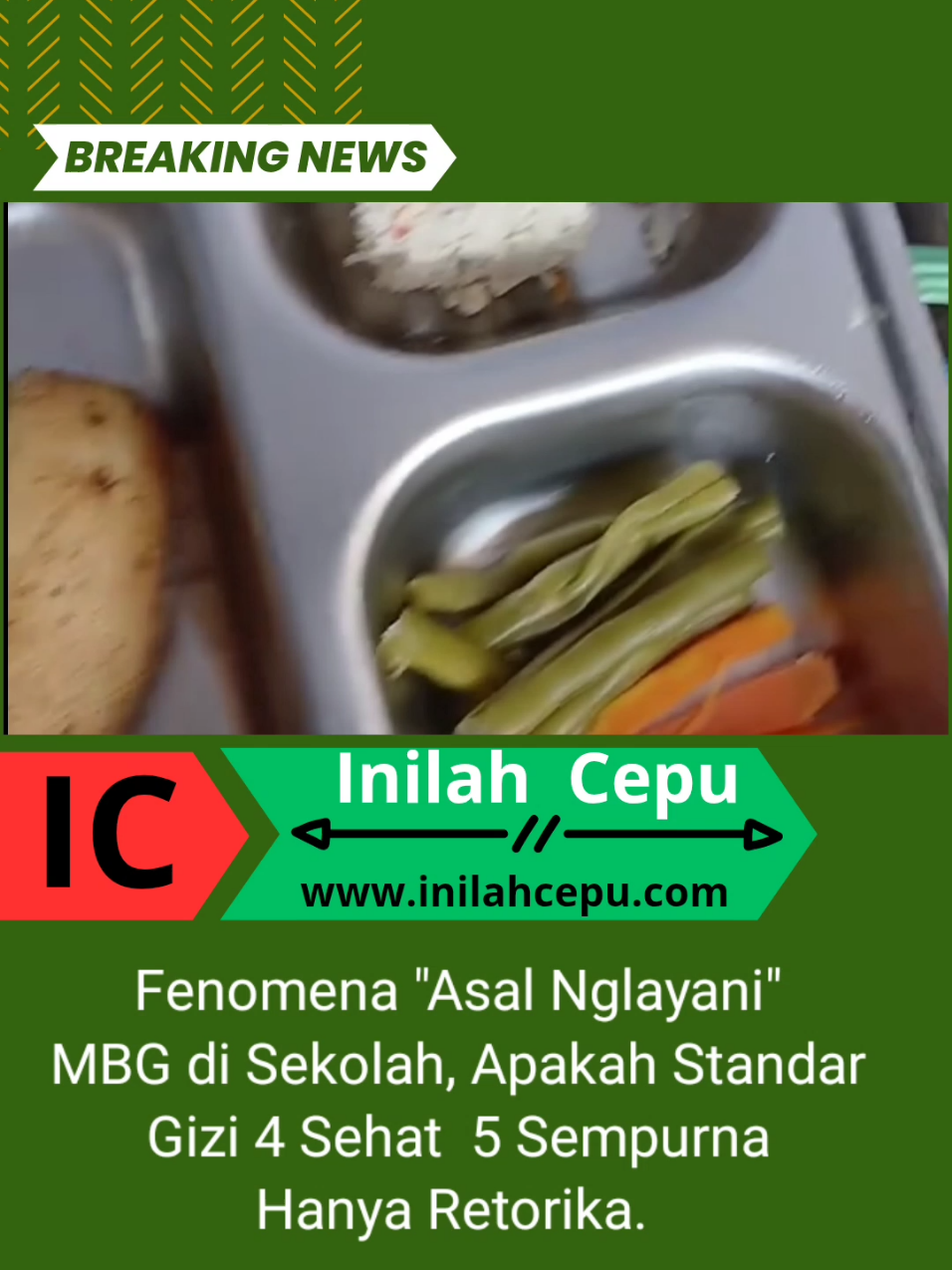 Menu Makan Bergizi Gratis ini apa sudah memenuhi syarat 4 Sehat 5 Sempurna.  Ada yang tau bisa bantu jawab di kolom komentar. #mbg #sekolah #viral #medsos #blora