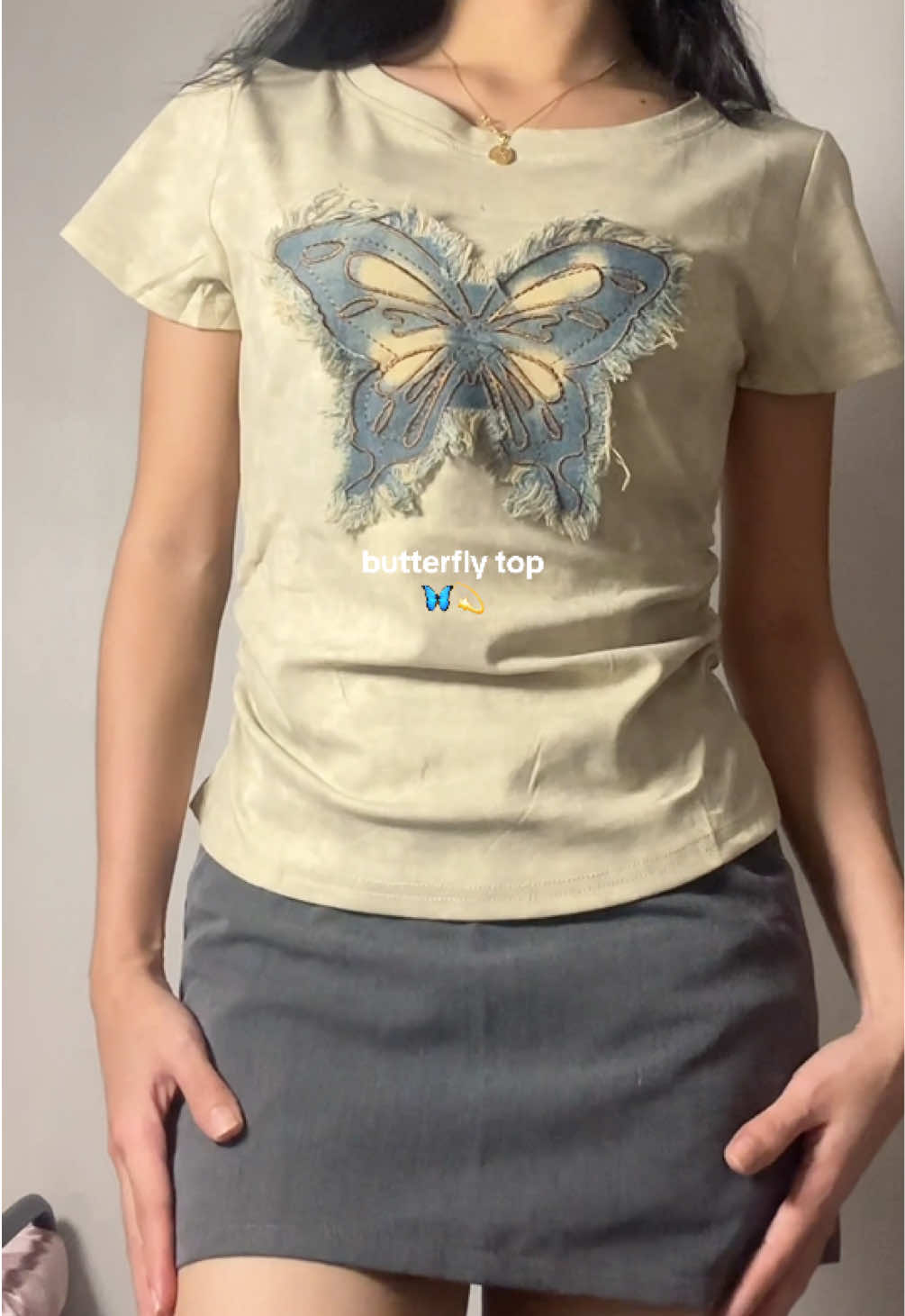 super cute top! Cotton yung fabric din☁️ #butterflytop #topsforwomen #outfitideas #OOTD 