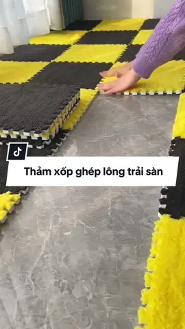 Thảm Xốp Ghép Mặt Lông Nỉ lót sàn vải phòng ngủ, phòng khách. chân giường, bàn trang điểm!  #thamxopghep #thamlotsan #thamxoplotsannha #giadungtienich #thinhhanhtiktok 