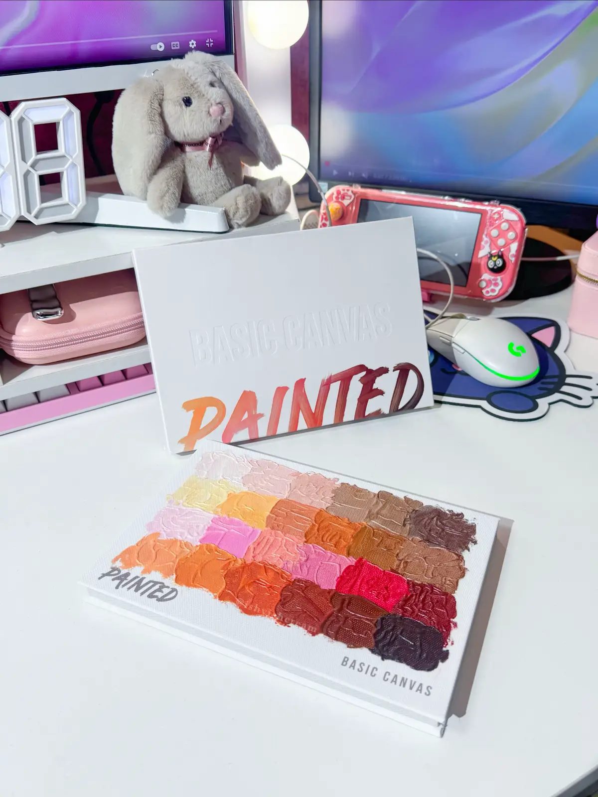 Complete swatches of @Painted by @James Charles Basic Canvas Face & Eye Palette 🎨 Super love everything about this palette! Just left me speechless from first look up to when i was using it! Just one of the best palettes i own!  #paintedbyjamescharles #jamescharles #paintedbasiccanvas #eyeshadowpalette #eyeshadow 