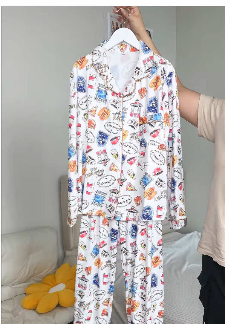 Gilmore Girls Matching Pajamas set #sleepwear #pajamaset #tiktokshop #gilmoregirls #matching 