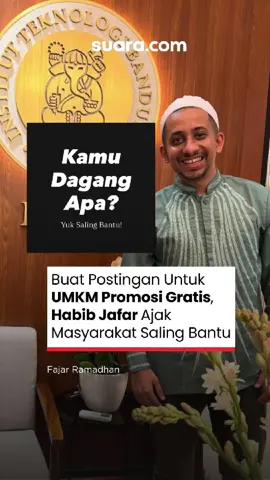 Habib Jafar baru-baru ini mengunggah postingan feed di Instagram untuk para UMKM promosi jualannya. Dalam keterangannya, postingan tersebut menjadi wadah karena banyak UMKM yang terdampak dari situasi Indonesia saat ini. Selain itu, dalam story yang dibuatnya Habib Jafar juga meminta masyarakat untuk membantu membeli dagangan dari UMKM tersebut. Menurutnya, dengan membantu itu akan sangat bermanfaat bagi para UMKM, Di situasi Indonesia saat ini, Habib Jafar juga berpesan untuk saling menjaga satu sama lain. Hal ini demi mendorong perekonomian Indonesia menjadi lebih baik ke depannya. #HabibJafar #UMKM #Indonesia #BantuUMKM #Ekonomi 