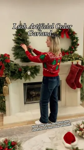Lush Artificial Cedar Garland 72” #christmas #christmasdecor  #holiday #happynewyear#TikTokShopLaborDaySale