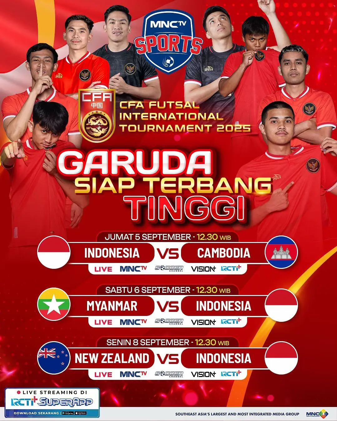 Timnas futsal Indonesia bersiap menghadapi lawan-lawan negara tangguh Asia lainnya dalam turnamen bergengsi CFA Futsal International Tournament 2025  Saksikan LIVE & Eksklusif Hanya di @MNCTV @Soccer Channel @Vision Plus @RCTI+ Official 
