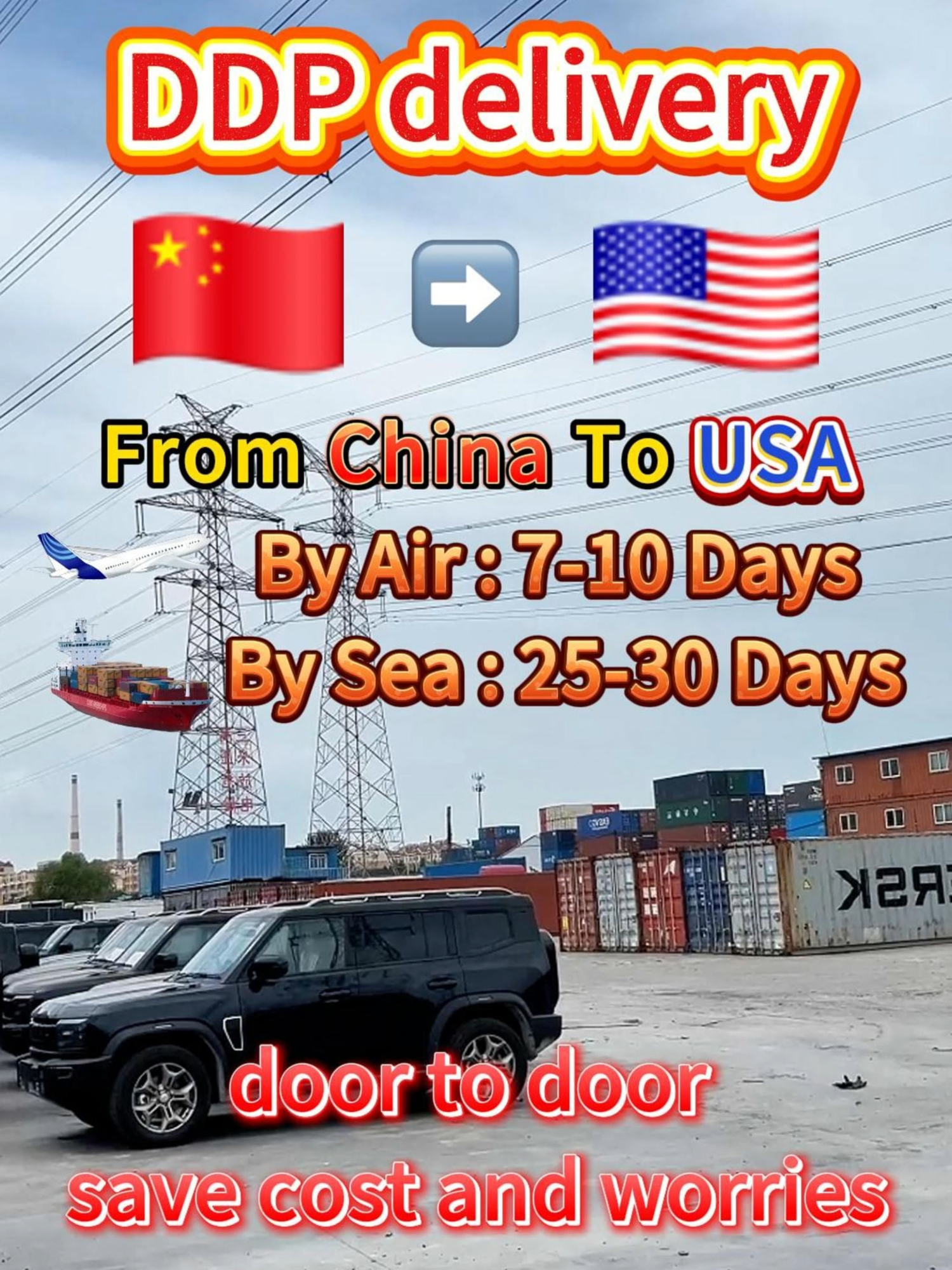 Hello friends in USA🥰🥰, if you want to import cargos from China to your doorstep🏠🚪, please contact us. We are shipping agents in China and can provide you with DDP services, handle customs clearance and document services. welcome to DM for more details🤗🤗 #logistics #DoorToDoor #logisticsmanagement #DDP #FreightForwarder #ChinaFreightForwarder #importfromchina #DoorToDoorShipping #cargo #fyp #shipping #freight   #chinashippingagent #1688order #shippingfromchinatousa #chinatousa #usashipping #shippingusafromchina    #importfromchinausa  #expressfreight   #buyfromchina #buyfrom