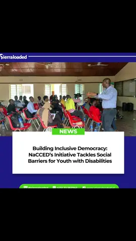 The National Council for Civic Education and Democracy (NaCCED) recently hosted an impactful workshop aimed at empowering youth with disabilities to actively participate in politics through innovative social behavior change messages. The event was held at the Caritas-Sierra Leone conference hall in Kingtom, Freetown, on Tuesday, September 2nd, 2025. Read more on www.Sierraloaded.sl #sierraloaded  #sierraleone  #sierraleonenews 