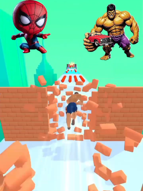 Lv:4.Spiderman vs Hulk Rage Control! #3DGames #AndroidGames #Gaming #Video #RunnerGames 