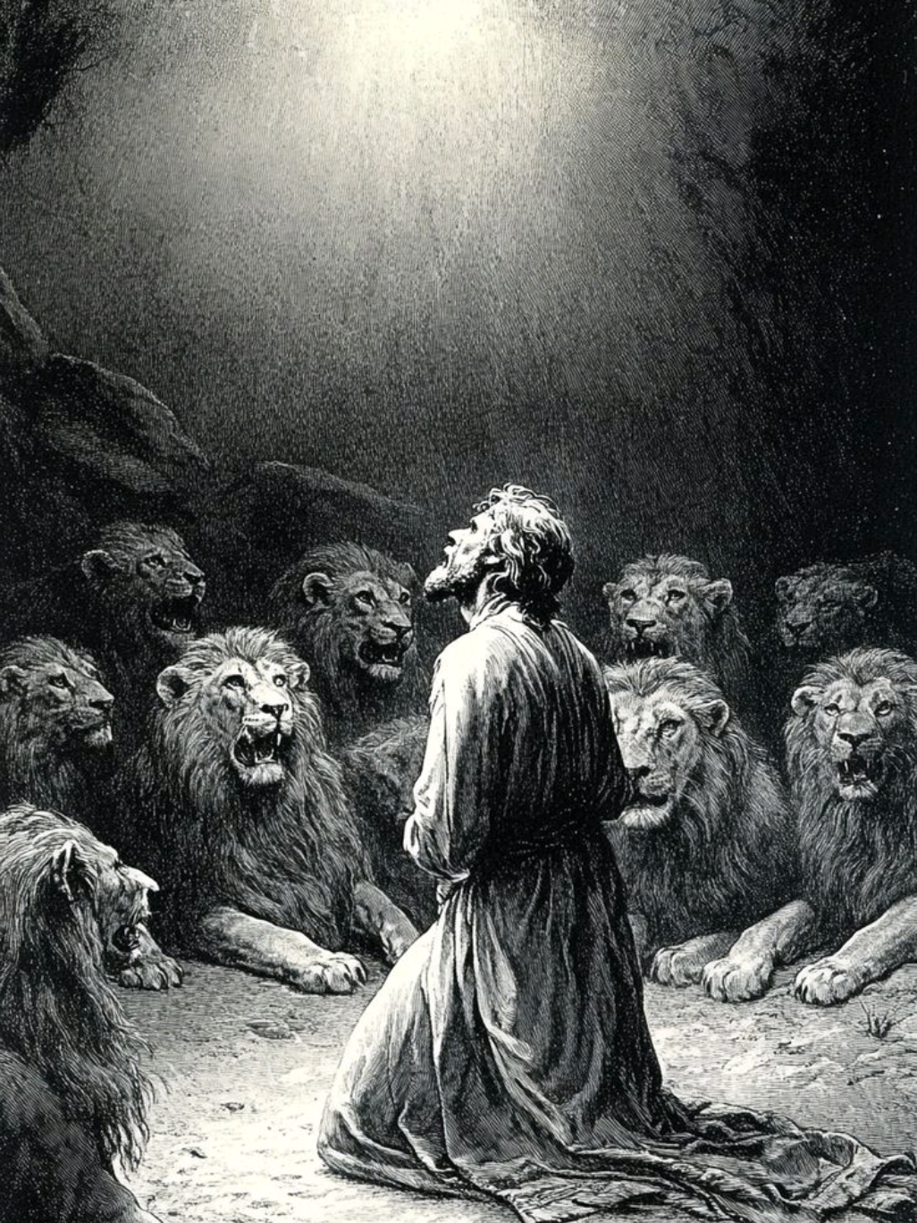 Dios mando un ángel a proteger al profeta Daniel de la fosa de los leones #biblia #leones #angel #Dios #fypchallenge 