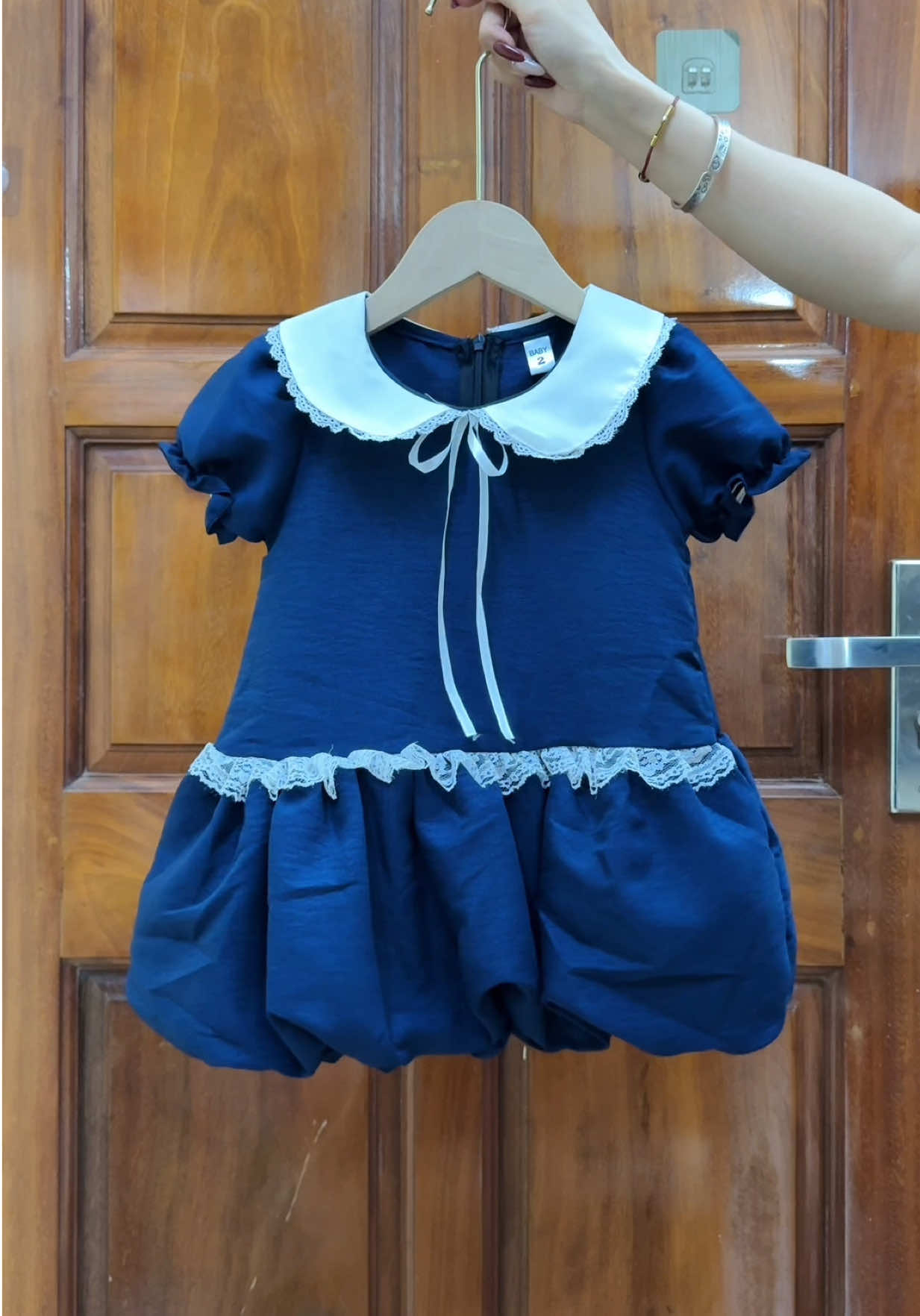 6-18kg Váy đũi Bồng 2 lớp cổ bèo #tiemmeken #vaychobe #vaychobegai #vayxinhchobe 