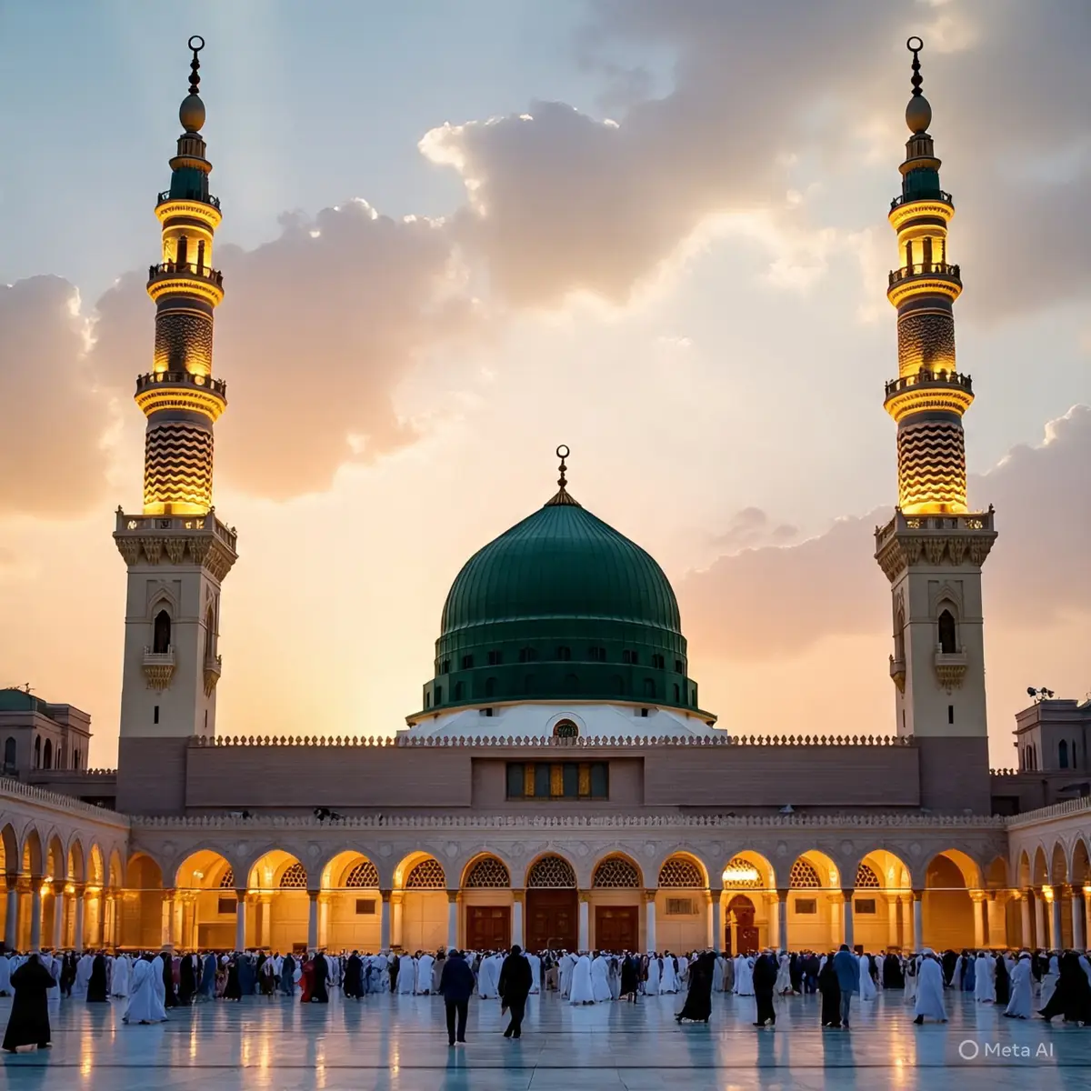Madinah is a sacred city in Saudi Arabia. It is the second holiest city in Islamic. Al-Masjid an-Nabawi, with the tomb of prophet Muhammad (PBUH), is main attraction. This mosque is one of the largest in the world. The Rawdah, or Garden of paradise, is a sacred area. It contains the tomb of prophet Muhammad (PBUH). Mount Uhud, where the battle of Uhud took place in 625 CE, is another attention. Jannat al-Baqi is a historic cemetery whereMadinahMadinah is a city rich history, spirituality, and culture. It is a significant place for Muslims worldwide. Visitors come from around the world to experince its beauty and tranquility. Madinah's sacred atmosphere is a truly unique experience.