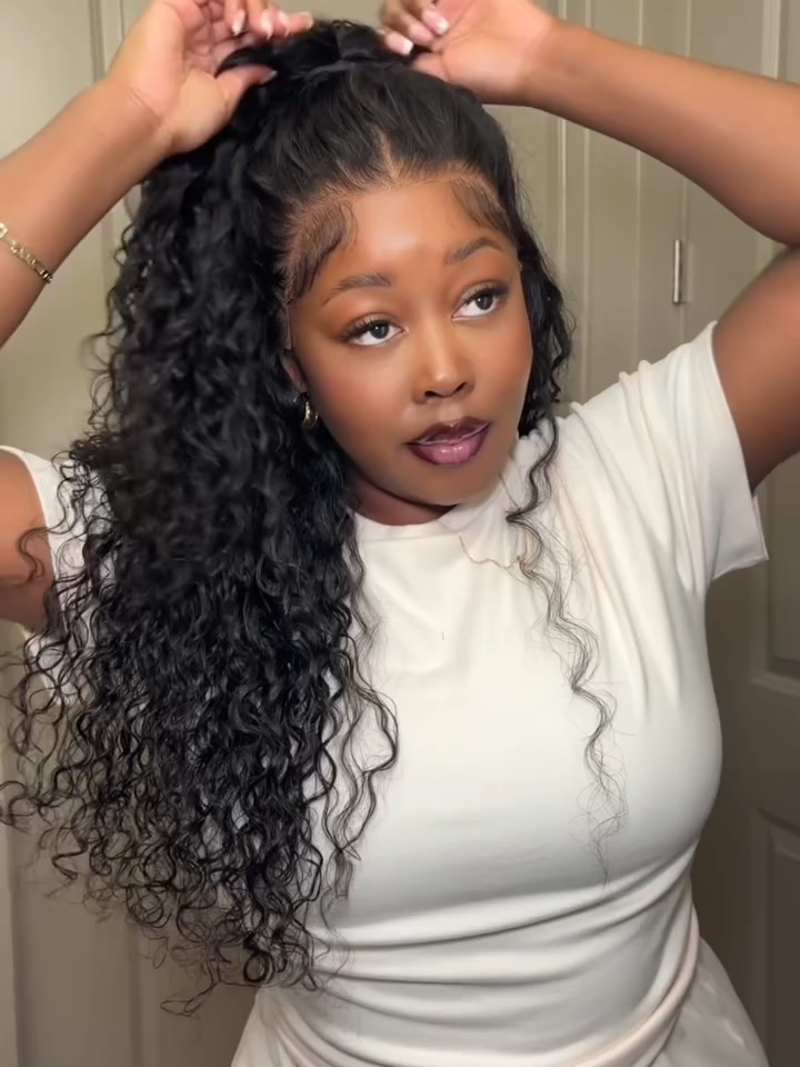 So juicy texture! The water wave wig is best choose for summer.#summervibes #Summer #hairstyle #waterwave #wiginstall #girls #blackgirlmagic #wighair #wigtok #naturalhair #fyp
